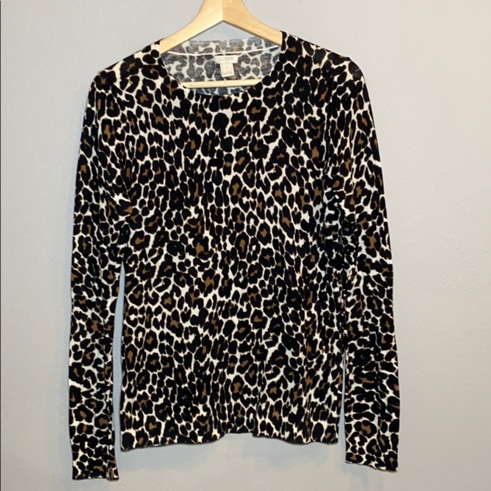 J. Crew Cheetah print Sweater